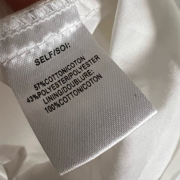 Tanya Taylor Winnie White Long Sleeve Poplin Wrap Shirt Mini Dress Size 6 - Picture 13 of 14